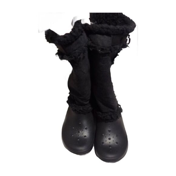 Crocs Black Boots - Picture 1 of 11